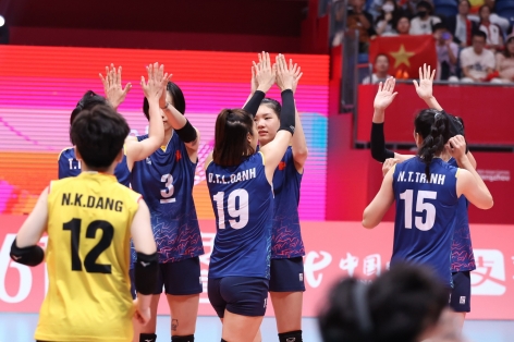 Xác định 5/8 đội đi tiếp môn bóng chuyền nữ ASIAD 19