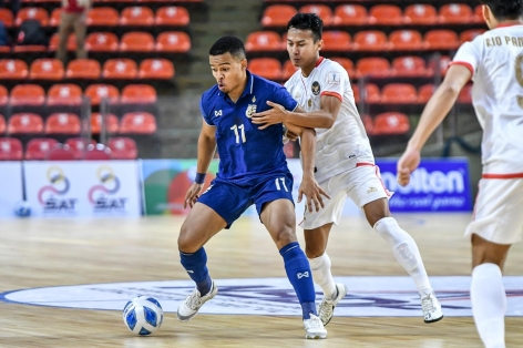 Nhọc nhằn cầm hòa đội cửa dưới, tham vọng vô địch của Futsal Thái Lan bị đe dọa