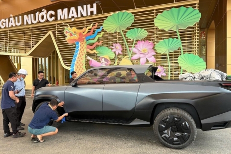 Concept bán tải điện VinFast VF Wild lộ diện với màu sơn mới, có khả năng thương mại hóa?