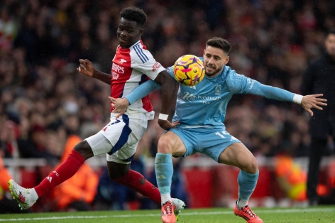 Trực tiếp Arsenal vs Nottingham: Eze đá chính