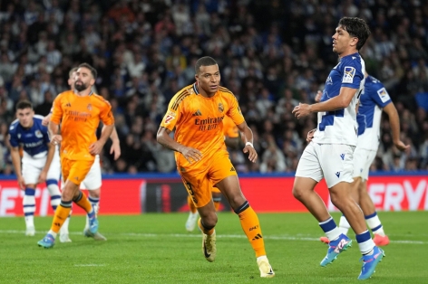 Trực tiếp Real Sociedad vs Real Madrid: Mbappe, Vinicius xuất phát
