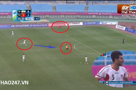 VIDEO: Cầu thủ Olympic Iran nhận thẻ vàng vì tấn công bác sỹ Việt Nam (Asiad 17)