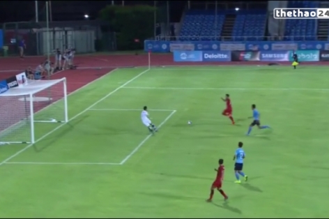 Video SEA Games 28: U23 Thái Lan phối hợp như đá tập ở bàn thắng nâng tỷ số lên 2-0