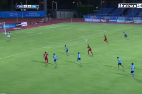 Video SEA Games 28: Pha ban bật ghi bàn tuyệt đẹp của các cầu thủ U23 Thái Lan