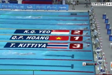 Video SEA Games 28: Vòng loại 200m bơi tự do nam (Hoàng Quý Phước)