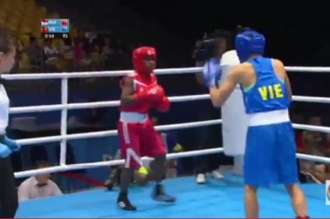 Video SEA Games 28: Tứ kết quyền anh nữ dưới 57kg (Vương Thị Vỹ)