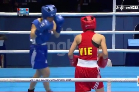 Video SEA Games 28: Tứ kết quyền anh nữ dưới 48kg (Lê Thị Ngọc Anh)