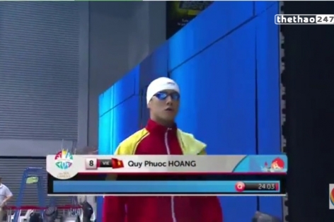 Video SEA Games 28: Chung kết 50m tự do nam - Hoàng Quý Phước