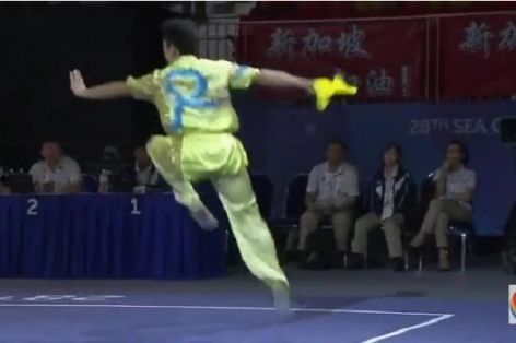 Video SEA Games 28: Bài thi đao thuật nam của Nguyễn Mạnh Quyền (wushu)