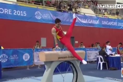 Video SEA Games 28: HCV thể dục dụng cụ toàn năng nam của Đinh Phương Thành
