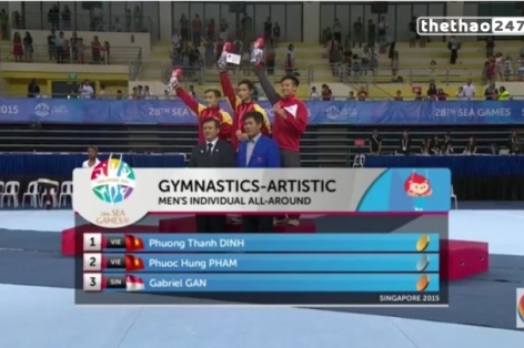Video SEA Games 28: Lễ trao giải cho Phạm Phước Hưng và Đinh Phương Thành