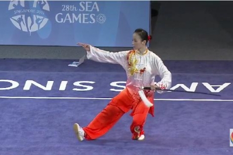 Video SEA Games 28: Bài thi Thái cực kiếm nữ của Minh Huyền