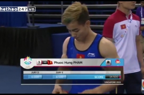 Video SEA Games 28: Chung kết TDDC tự do - Phạm Phước Hưng