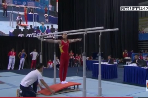 Video SEA Games 28: Đinh Phương Thành giành HCV nội dung xà kép (TDDC)