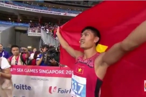 Video SEA Games 28: Lê Trọng Hinh giành HCV nội dung chạy 200m