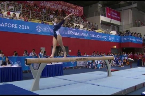 Video SEA Games: Bài thi của Đỗ Thị Vân Anh nội dung cầu thăng bằng (TDDC)