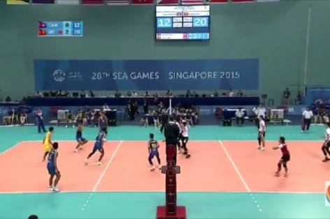 Video SEA Games 28: Việt Nam 3-0 Campuchia (Bóng chuyền nam)