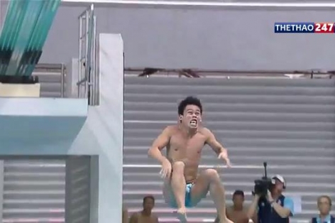 Video SEA Games 28: Bài thi thảm họa của VĐV nhảy cầu Philippines