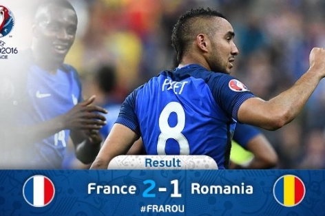 Video bàn thắng: Pháp 2-1 Romania (Vòng bảng Euro 2016)