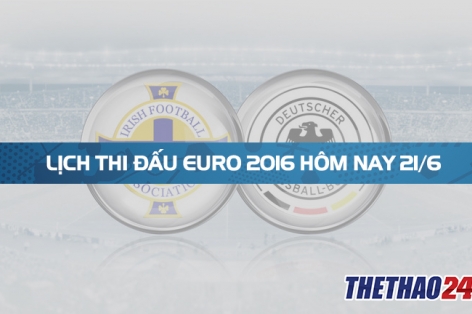 Lịch thi đấu Euro 2016, lịch trực tiếp bóng đá Euro hôm nay