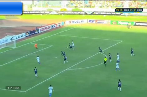 VIDEO: Lão tướng Yahyah Amri nâng tỷ số lên 3-2 cho Malaysia