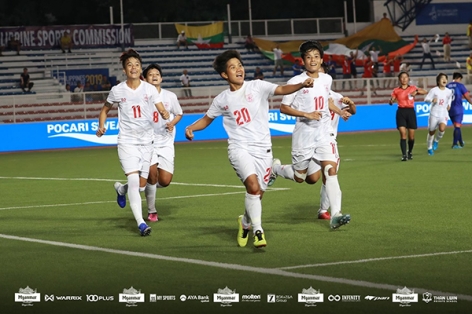 Tuyển nữ Myanmar giành tấm HCĐ môn bóng đá nữ SEA Games 30