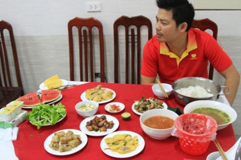 Tiêu chuẩn bữa ăn của các VĐV trước SEA Games 29