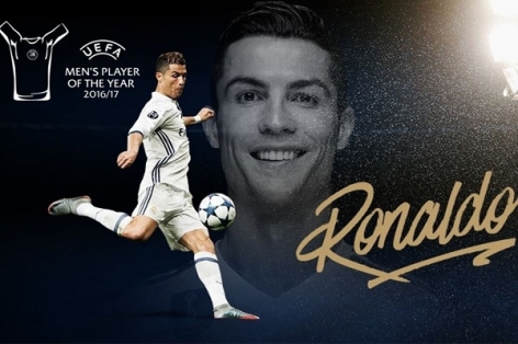 Áp đảo tuyệt đối Messi, CR7 nhận giải Cầu thủ hay nhất UEFA