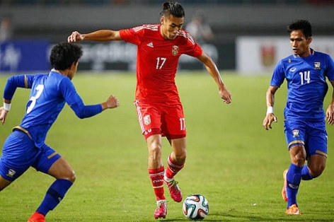 'Messi J', Dangda đá chính, Thái Lan thua trắng Trung Quốc