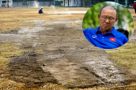 Đau lòng cảnh sân tập của Olympic Việt Nam: Có như không!