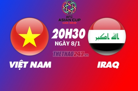 Link xem trực tiếp Việt Nam vs Iraq, 20h30 ngày 8/1