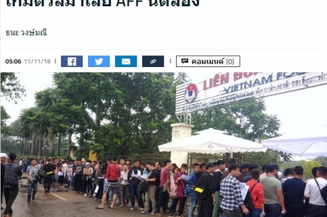 Báo Thái Lan sốc với cơn sốt vé Việt Nam vs Malaysia