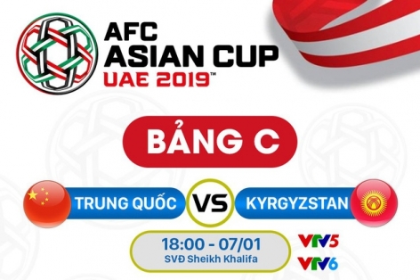 LINK trực tiếp Trung Quốc vs Kyrgyzstan 18h00 ngày 7/1