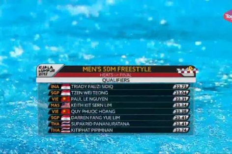 VIDEO: Paul Lê, Quý Phước vượt qua VL 50m tự do nam