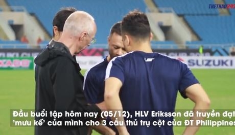 VIDEO: HLV Philippines bày mưu kế cho học trò trước trận lượt về