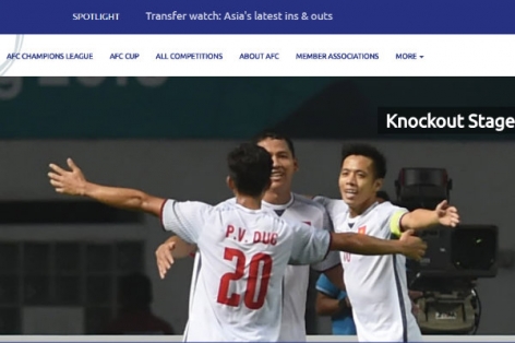 AFC đưa chiến thắng của Việt Nam lên trang nhất