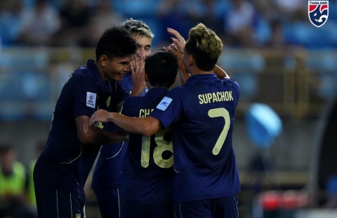 Teerasak chói sáng, Thái Lan thắng đậm Đài Loan tại vòng loại Asian Cup 2027