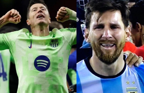 Không ngừng ghi bàn, Lewandowski sánh ngang Messi tại Barca