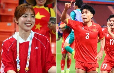 Tấm ảnh gây sốt của trung vệ U22 Việt Nam và hot girl bắn súng