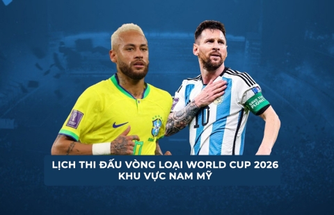 Lịch thi đấu vòng loại World Cup 2026 Nam Mỹ tháng 6/2025