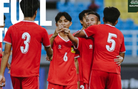 U23 Lào đè bẹp Macau ở vòng loại U23 châu Á