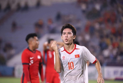 Trực tiếp U23 Việt Nam 1-0 U23 Singapore: Tỏa sáng đúng lúc