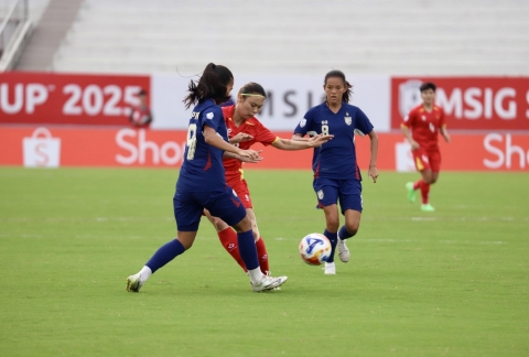 Trực tiếp nữ Việt Nam 0-0 nữ Thái Lan: Căng thẳng
