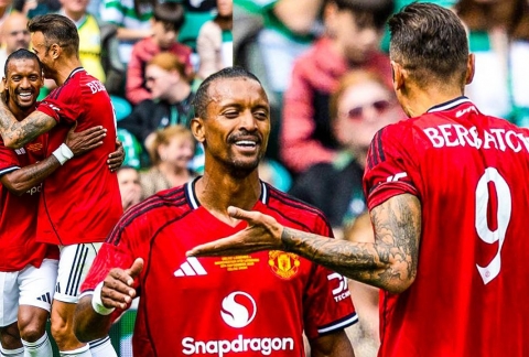 Berbatov lập công, Man United vẫn thua Celtic trong trận đấu của các huyền thoại
