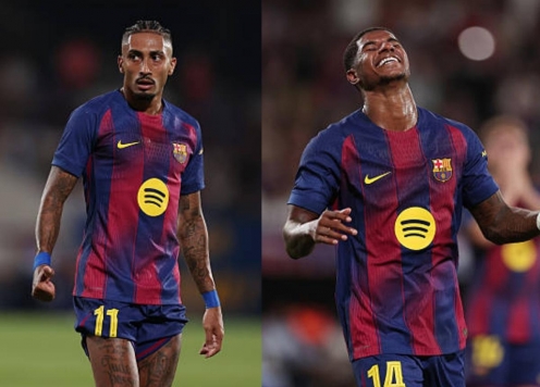 Raphinha phản ứng dữ dội khi Rashford sút ra ngoài khung thành trống