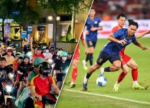 Báo Thái Lan choáng ngợp khi CĐV Việt Nam 'đi bão' rực đỏ khắp đường phố
