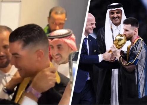 Ronaldo nhận quà đặc biệt mà Messi từng sở hữu
