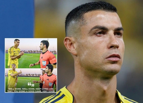 Không chỉ ghi bàn, Ronaldo phản ứng lạ gây chú ý với trọng tài