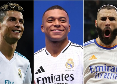 Mbappe vượt mặt 2 huyền thoại Ronaldo và Benzema
