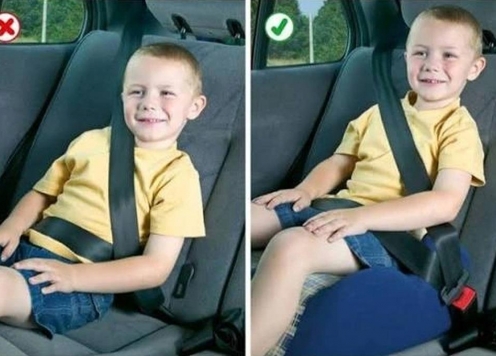 Dùng dây an toàn ô tô như người lớn, trẻ có thể bị tổn thương nặng hơn khi va chạm